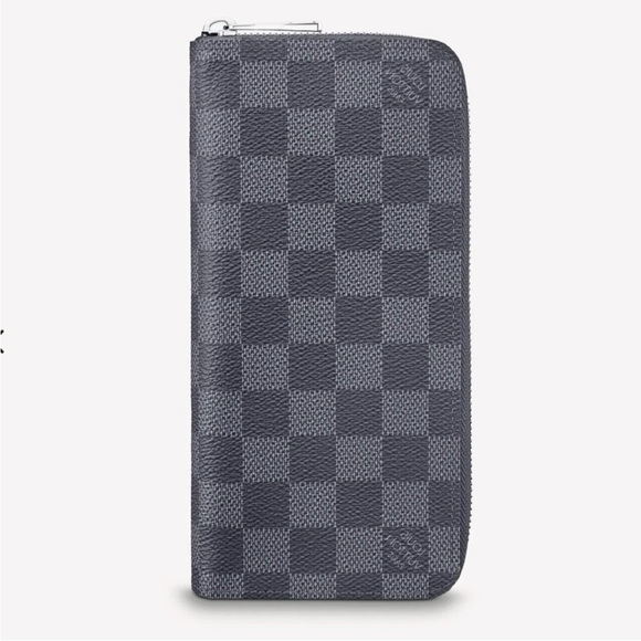 Louis Vuitton 2020 Authentic Vertical Damier Check Zippy Wallet Graphite W/ COA - Picture 1 of 15